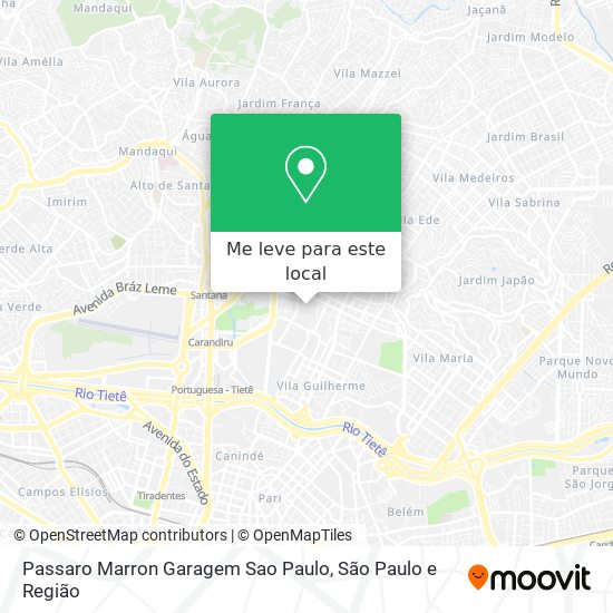 Passaro Marron Garagem Sao Paulo mapa