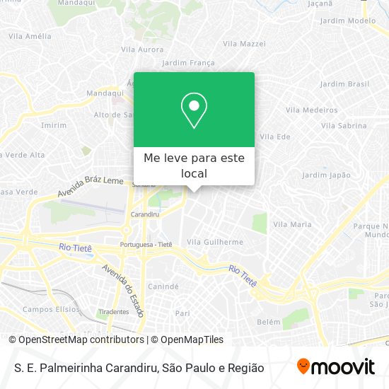 S. E. Palmeirinha Carandiru mapa