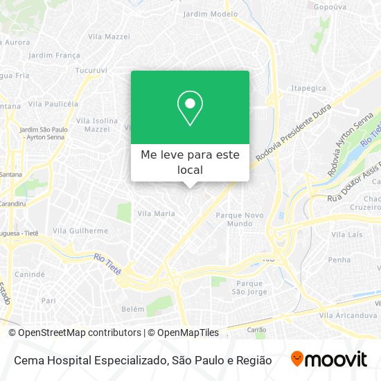 Cema Hospital Especializado mapa