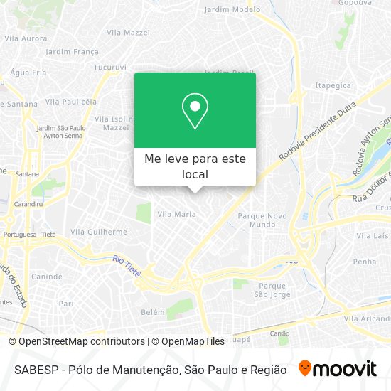 SABESP - Pólo de Manutenção mapa