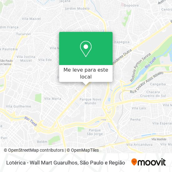 Lotérica - Wall Mart Guarulhos mapa