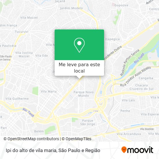 Ipi do alto de vila maria mapa