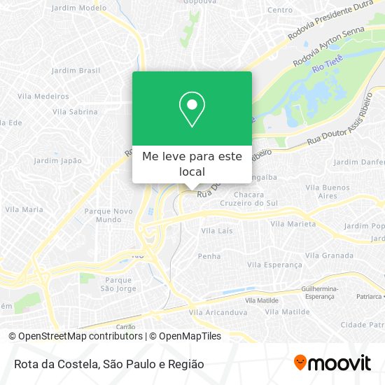 Rota da Costela mapa