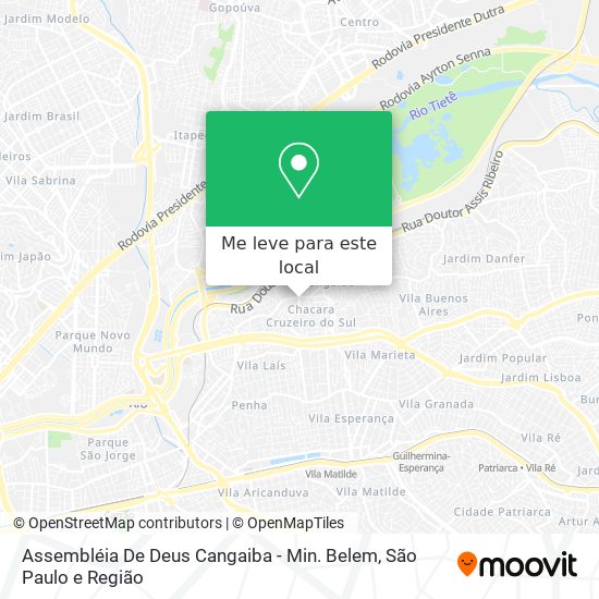 Assembléia De Deus Cangaiba - Min. Belem mapa