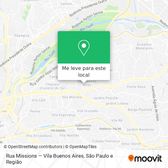 Rua Missions — Vila Buenos Aires mapa