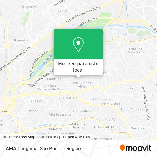 AMA Cangaíba mapa
