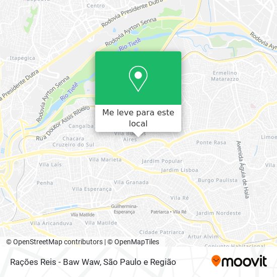 Rações Reis - Baw Waw mapa