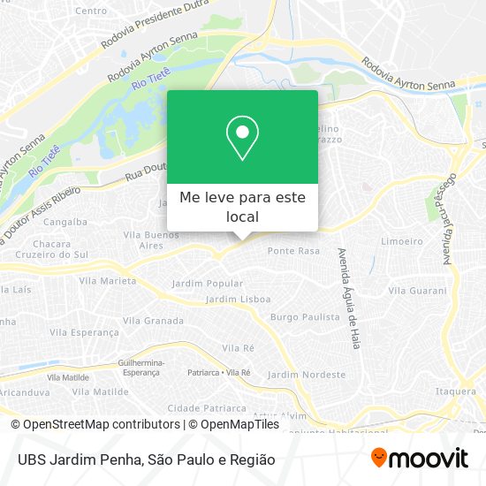 UBS Jardim Penha mapa