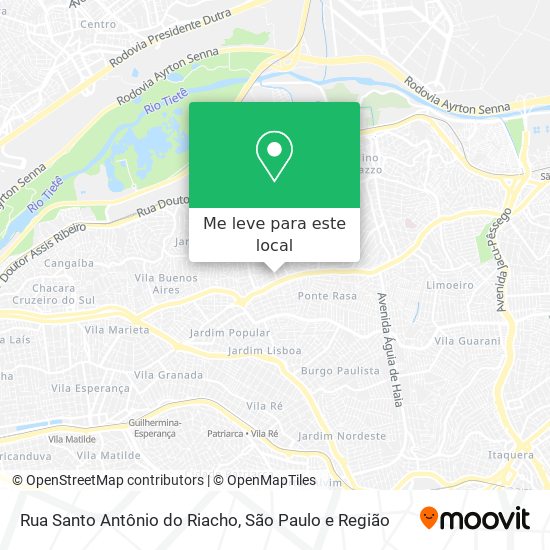 Rua Santo Antônio do Riacho mapa