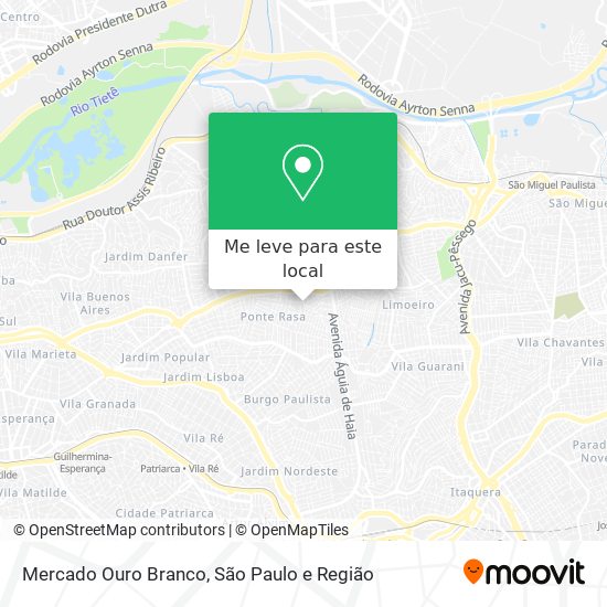Mercado Ouro Branco mapa