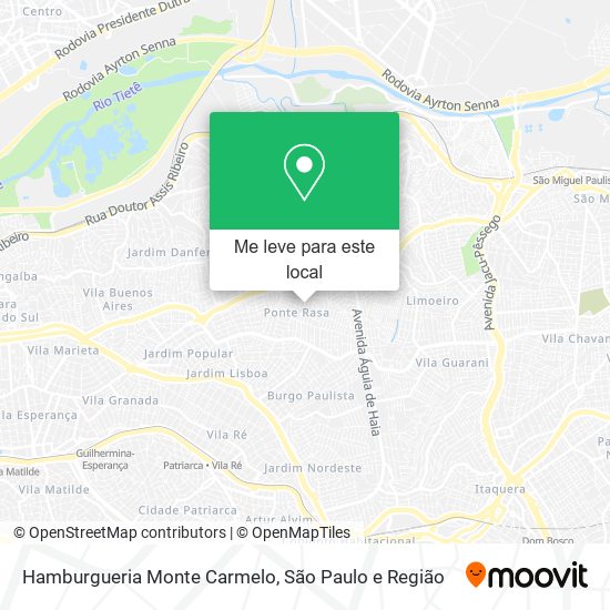 Hamburgueria Monte Carmelo mapa