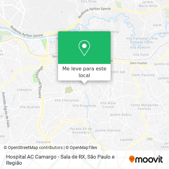 Hospital AC Camargo - Sala de RX mapa