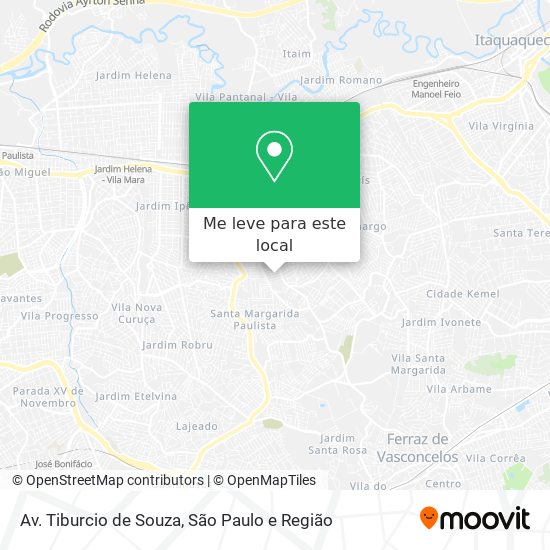 Av. Tiburcio de Souza mapa