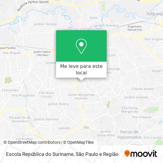 Escola República do Suriname mapa