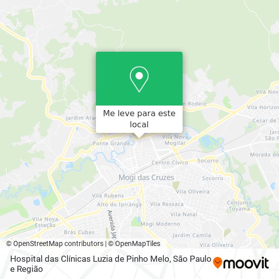 Hospital das Clínicas Luzia de Pinho Melo mapa