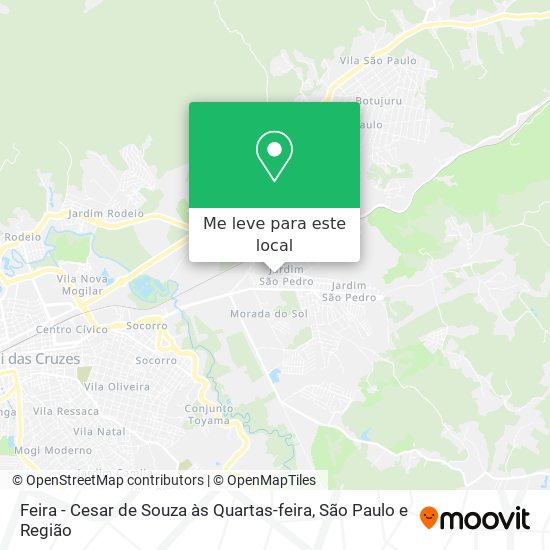 Feira - Cesar de Souza às Quartas-feira mapa