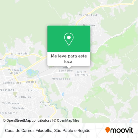 Casa de Carnes Filadélfia mapa