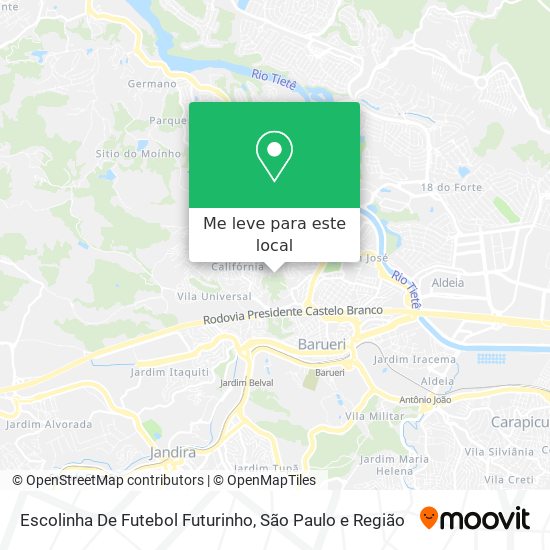 Escolinha De Futebol Futurinho mapa