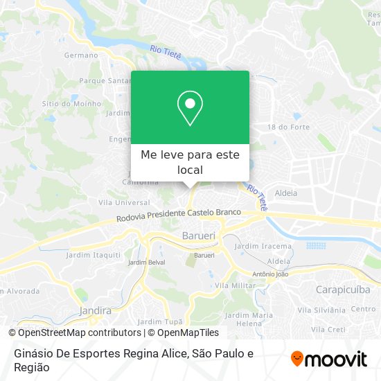 Ginásio De Esportes Regina Alice mapa