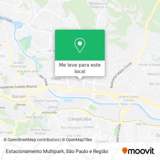 Estacionamento Multipark mapa