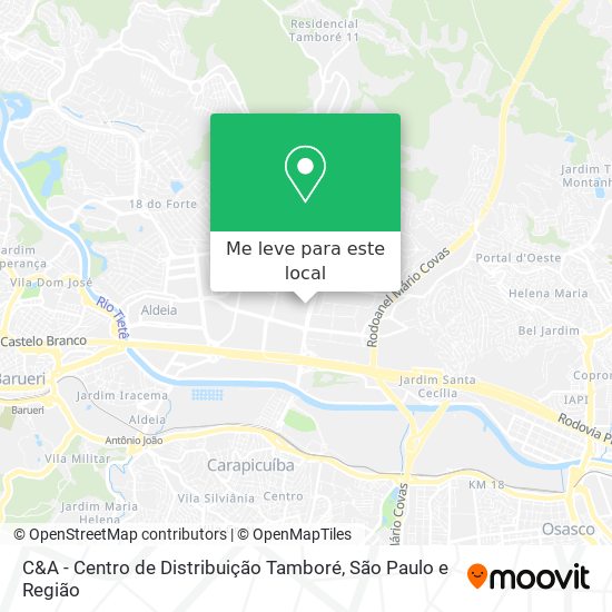 C&A - Centro de Distribuição Tamboré mapa