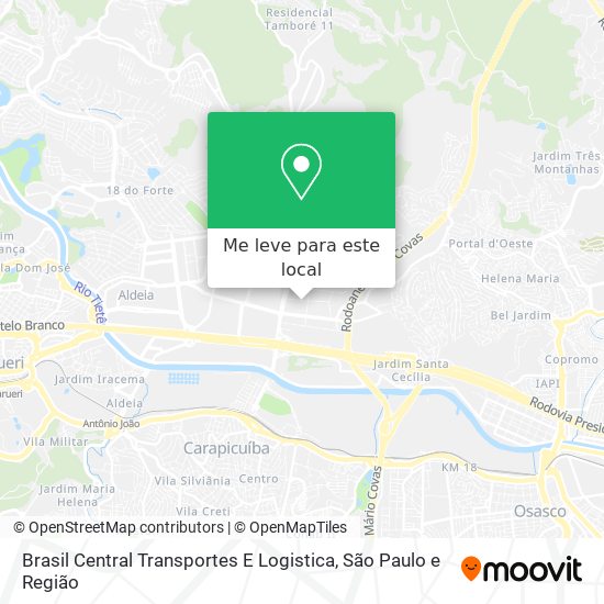 Brasil Central Transportes E Logistica mapa