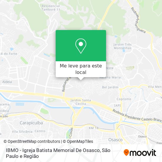 IBMO - Igreja Batista Memorial De Osasco mapa