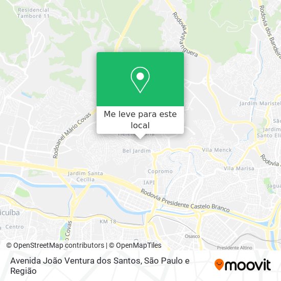 Avenida João Ventura dos Santos mapa