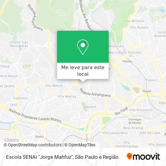 Escola SENAI "Jorge Mahfuz" mapa