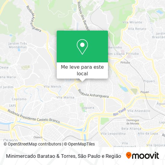 Minimercado Baratao & Torres mapa