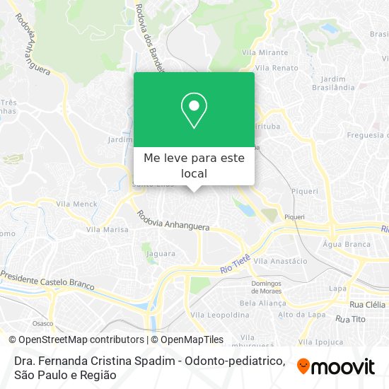 Dra. Fernanda Cristina Spadim - Odonto-pediatrico mapa
