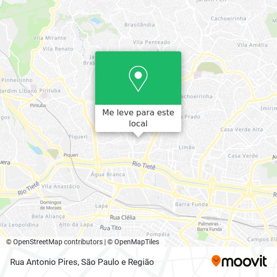 Rua Antonio Pires mapa