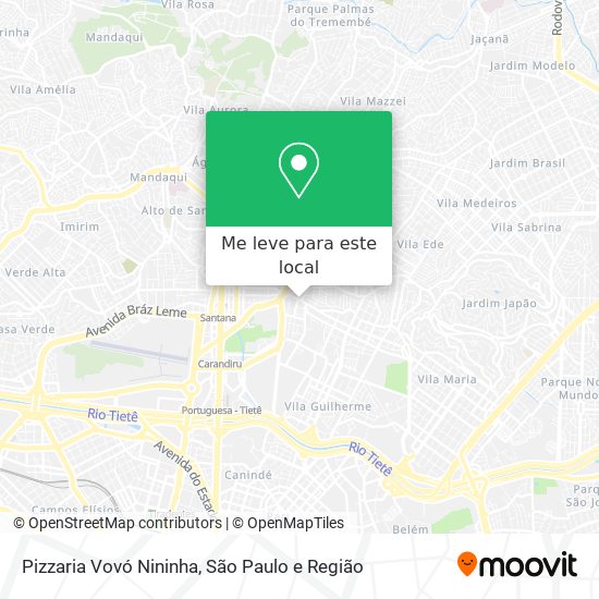 Pizzaria Vovó Nininha mapa