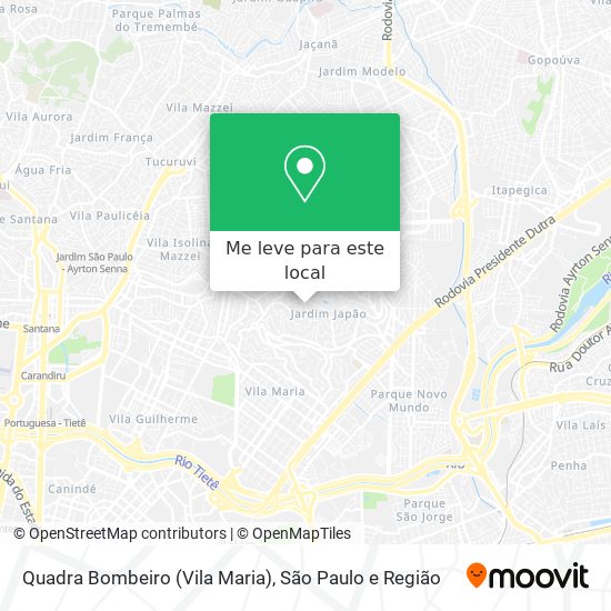 Quadra Bombeiro (Vila Maria) mapa