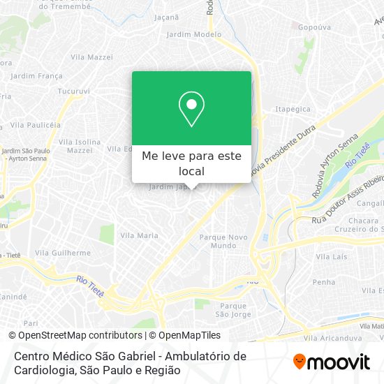 Centro Médico São Gabriel - Ambulatório de Cardiologia mapa