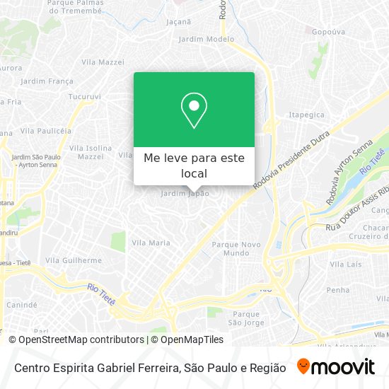 Centro Espirita Gabriel Ferreira mapa