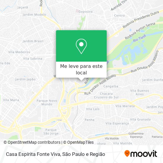 Casa Espírita Fonte Viva mapa