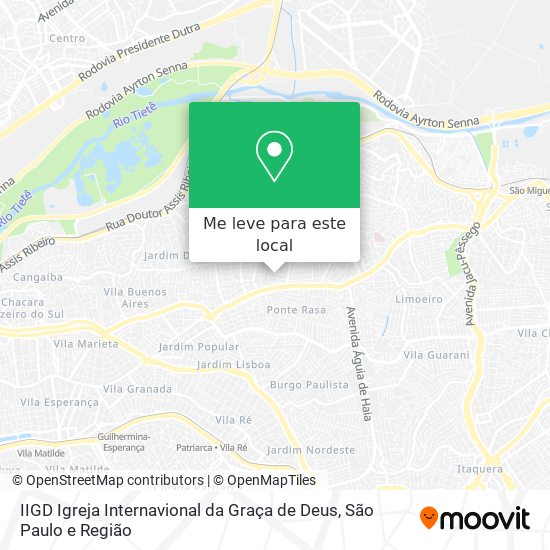 IIGD Igreja Internavional da Graça de Deus mapa