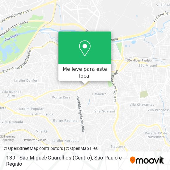 139 - São Miguel / Guarulhos (Centro) mapa
