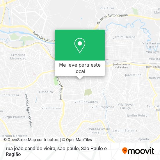 rua joão candido vieira, são paulo mapa