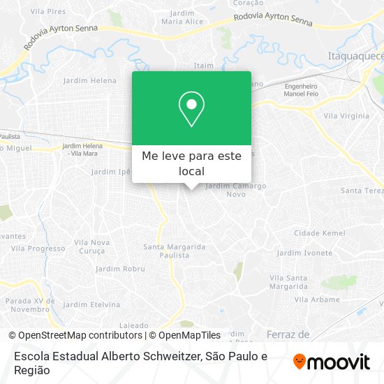 Escola Estadual Alberto Schweitzer mapa