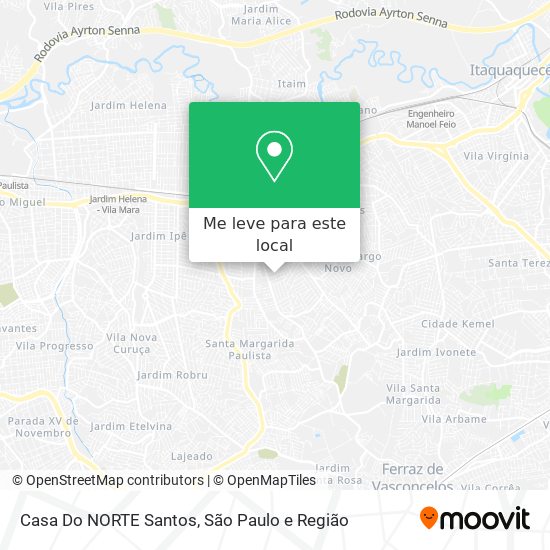 Casa Do NORTE Santos mapa