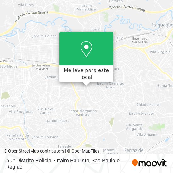 50º Distrito Policial - Itaim Paulista mapa