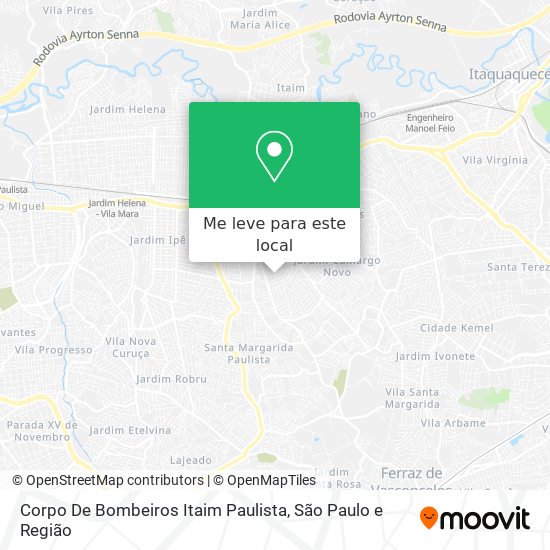 Corpo De Bombeiros Itaim Paulista mapa