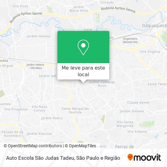 Auto Escola São Judas Tadeu mapa