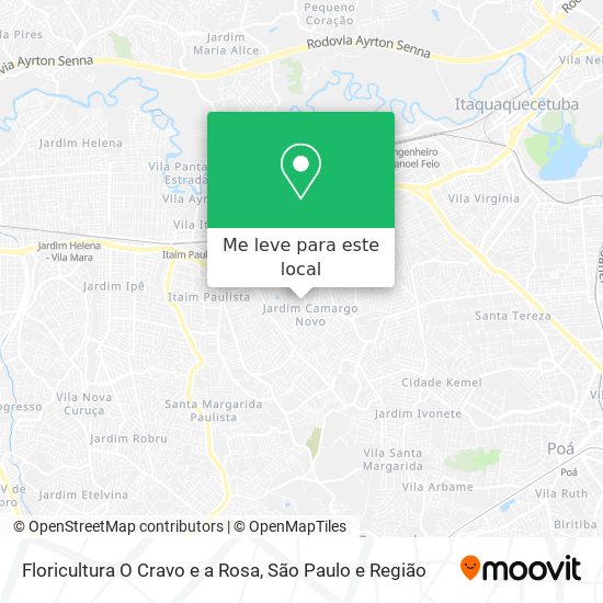 Floricultura O Cravo e a Rosa mapa