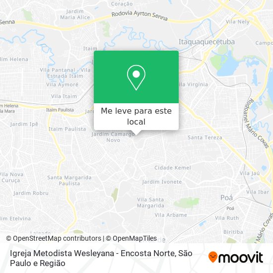 Igreja Metodista Wesleyana - Encosta Norte mapa