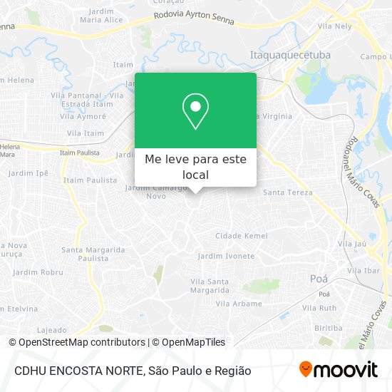 CDHU ENCOSTA NORTE mapa