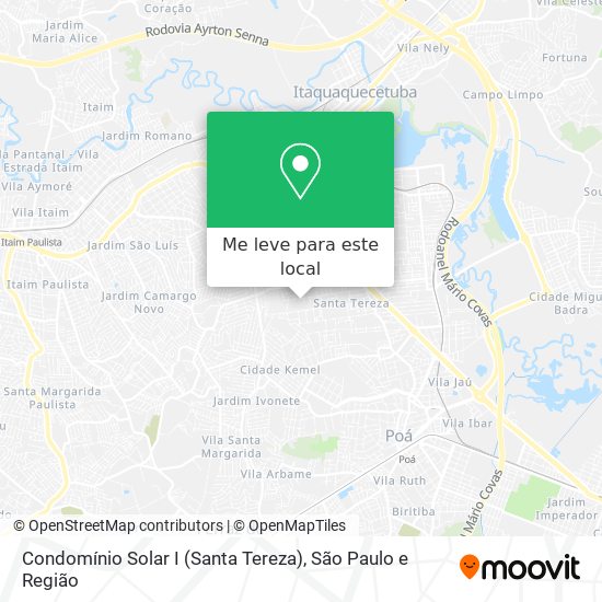 Condomínio Solar I (Santa Tereza) mapa