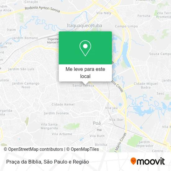 Praça da Bíblia mapa